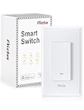 Smart Light Switch, Single Pole WiFi Smart Switch, Works with Alexa and Google Home, Neutral Wire Required, 2.4Ghz WiFi Switch for LED, CFL, Incandescent Bulbs, No Hub Required, White, 1 Pack
