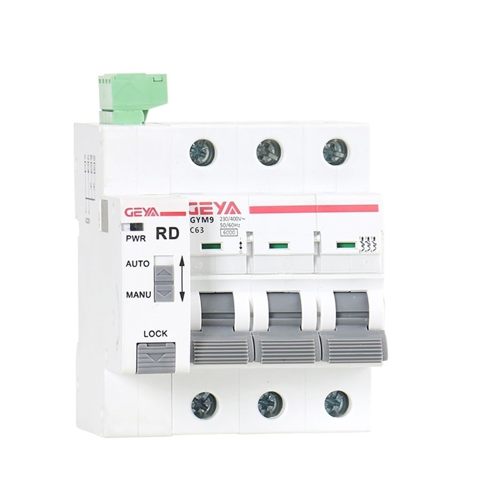 Din Rail GYM9 3P MCB avec dispositif de réenclenchement automatique, disjoncteur à réinitialisation automatique, maison intelligente MCB, réenclencheur automatique(3PMCB25A,GRD9M-R-AC220-AUTO)