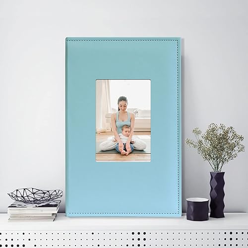 Miniatura 4 de Álbum de fotos de 4 x 6 pulgadas, 300 fotos, cubierta de cuero de primera calidad, álbumes de fotos, álbumes de fotos deslizables, boda, familia,