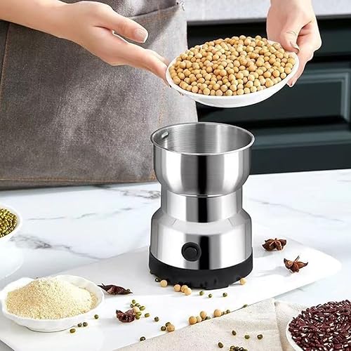 Miniatura 8 de 150W Electric Spice Grinder - Powerful Coffee Bean Mill with 2 Blades, 300ml Multi-Functional Dry Grain Grinder for Nuts, Spices & Seasonings