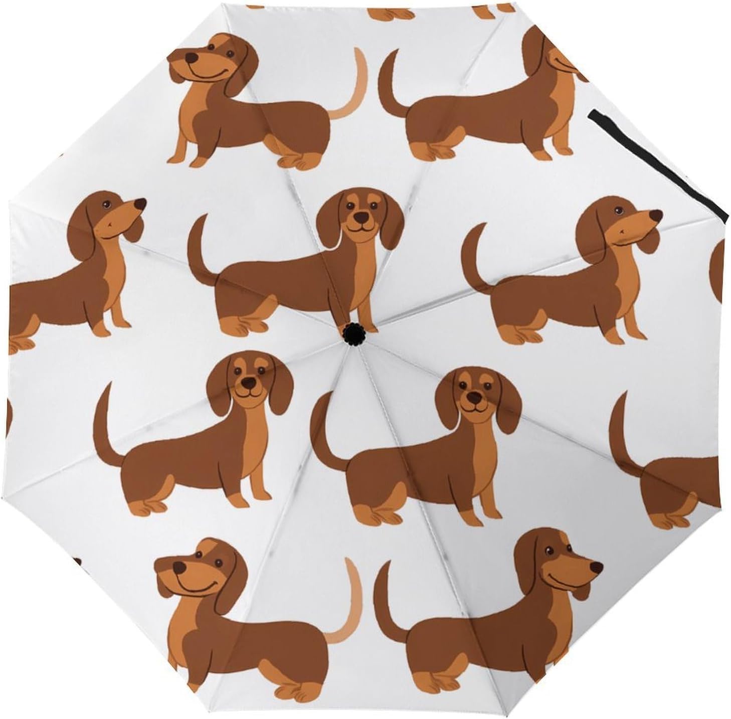 Dachshunds Dogs Pattern Compact Umbrella 3 Folding Windproof Automatic Umbrellas Portable Travel Accessories