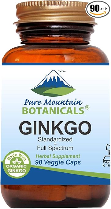 Ginkgo Biloba Capsules â€“ Kosher Vegan Caps with 400mg Ginkgo Biloba Leaf and Ginko Extract Supplement