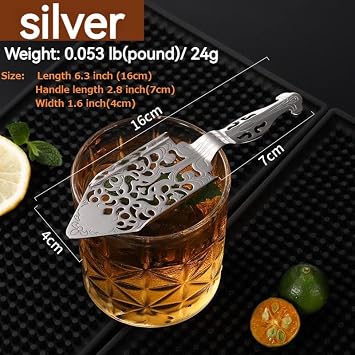 2 Pcs Absinthe Spoon, Stainless Steel Absinthe Spoons Vintage Hollow Design Wormwood Cocktail Bar Glass Cup Filter Hollowed Out Absinthe Fountain Spoon Dripper,4 colors