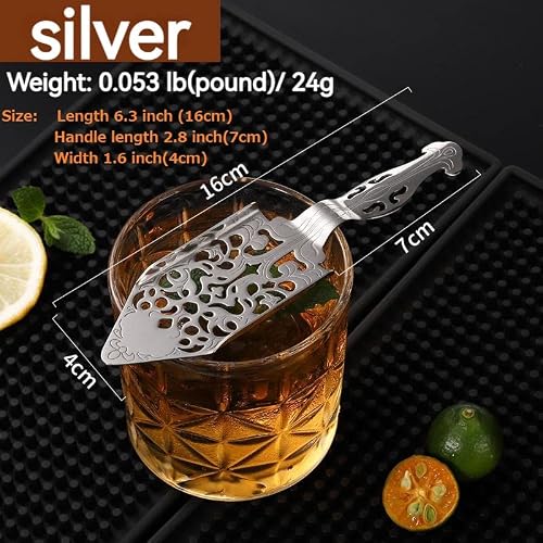 image for YUHWYI 2 pieces of Absinthe Spoon, Stainless Steel Absinthe Spoons Vin