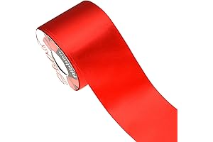 3-Inch Vibrant Red Ribbon: Elevate Your Creations with Lustrous Sheen