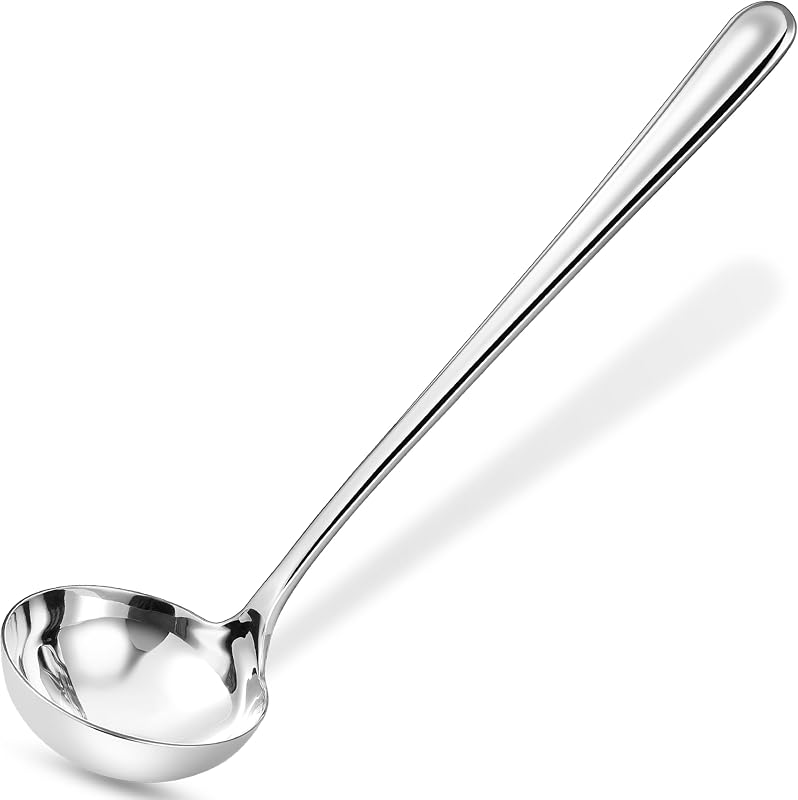 Premium Verona 11-Inch Soup Ladle (1, 11" Soup Ladle) | 18/10 Stainless Steel Small Soup Ladle; Heavy-Duty Construction; Ergonomic Handle for Smooth Pouring; Dishwasher Safe