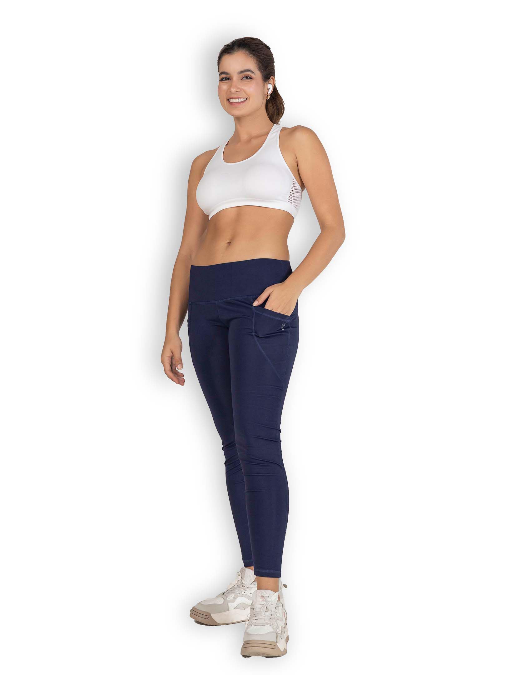 Women Nylon Spandex Gym Track | High Waist Ankle Length Sports Track with Double Pocket | Comfortable Fit Stretchable Workout Wear for Women | M L XL XXL Comfortable Fit-image-44