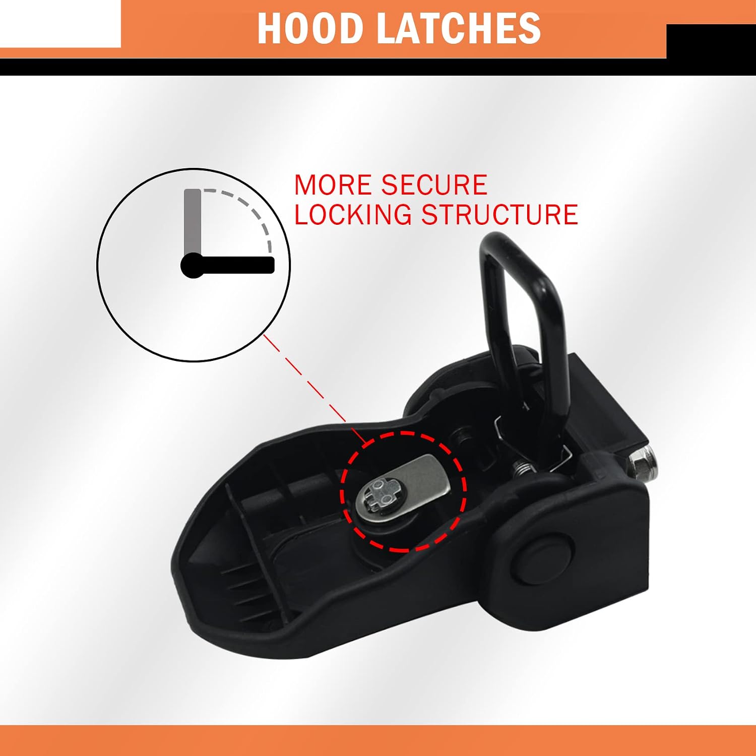 Hood Latches Fits for Jeep 2018-2021 Wrangler JL JT 2 Door 4 Door Anti-Theft Hood Lock Catch Latches Kit