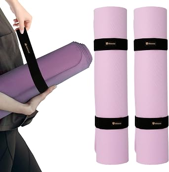 Aolamegs Yoga Mat Strap,Heavy Duty Bungee Straps Band,Wrap Organizer for Yoga Mat/Workout/Exercise20" L x 2" W