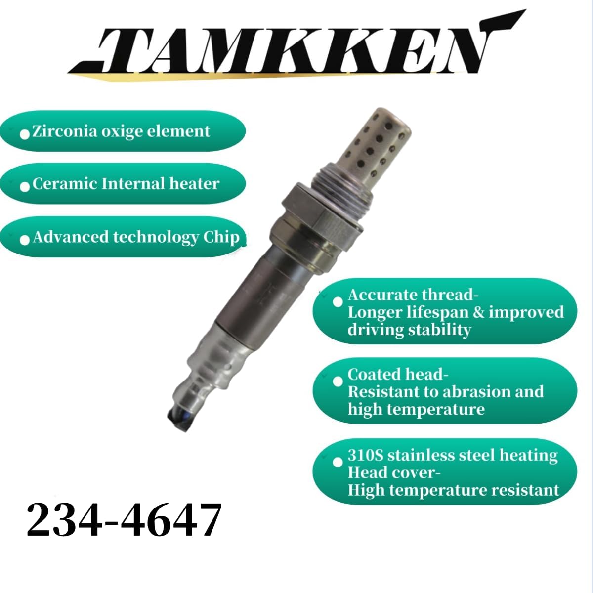Downstream Oxygen O2 Sensor 234-4647 2344647 fit for Chevy Equinox Impala Malibu, Buick Lacrosse Lucerne 2004-2007, 3.4L 3.5L 3.6L 3.9L V6