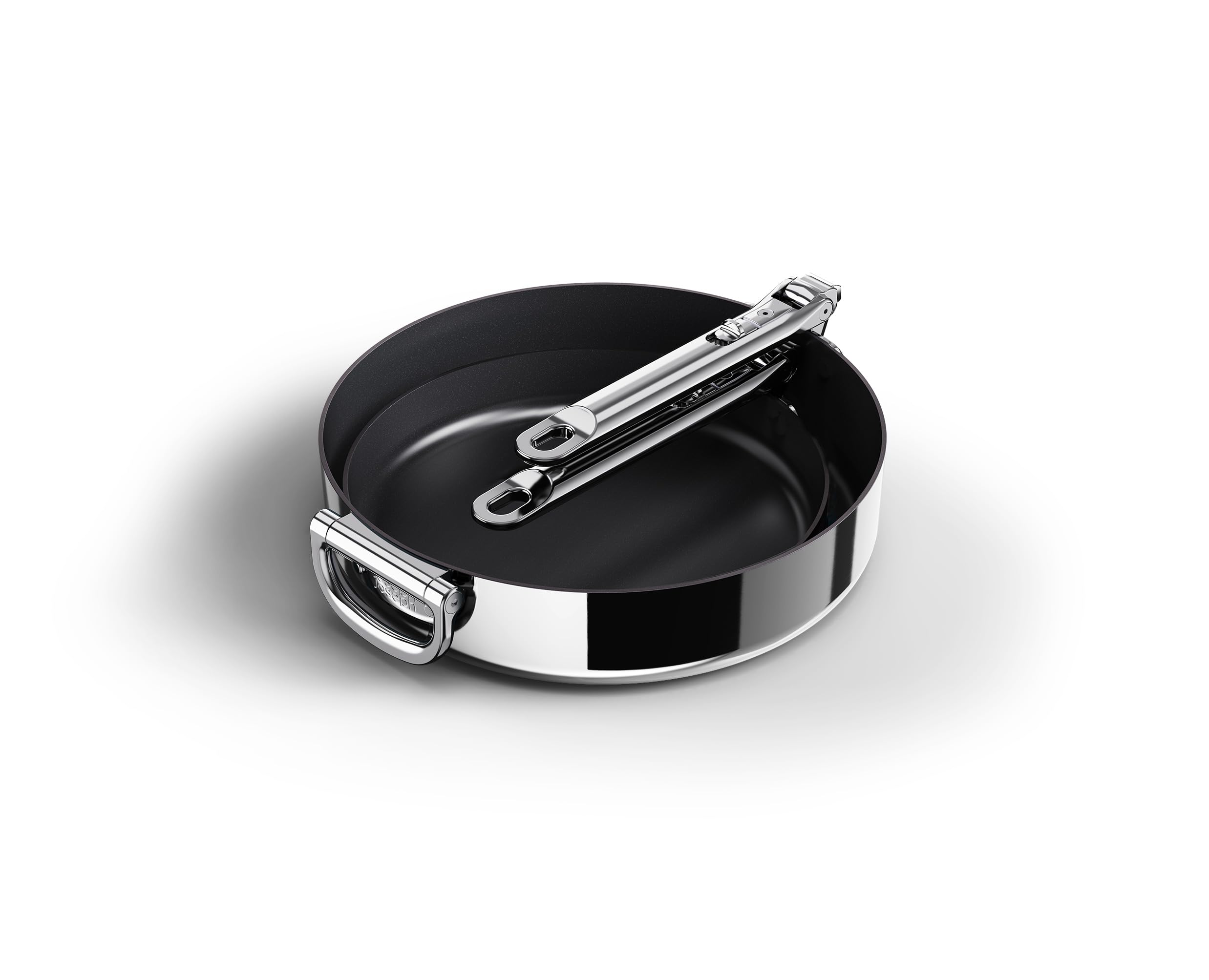 Joseph Joseph Space Steel Set 2 padelle inox 24/28 cm antiaderenti