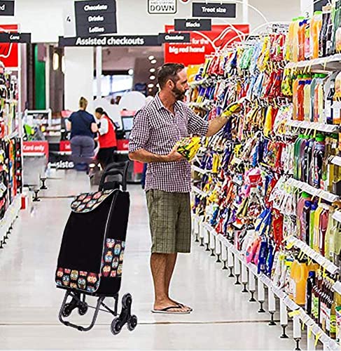 Einkaufstrolley Klappbar Zusammenklappbarer Einkaufswagen Lebensmitteldienstprogramm Leichter Trolley Treppensteigwagen… – Bild 8