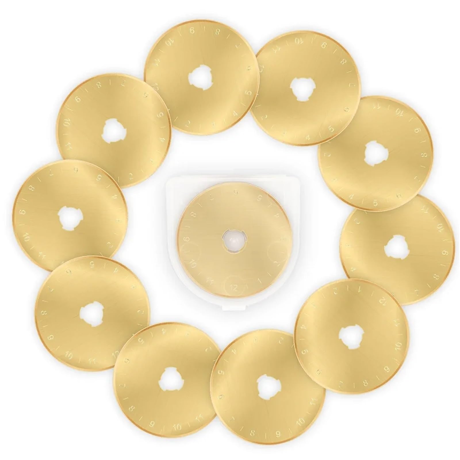 Rotationsschneider-Klingen, 45 mm, beschichtet, perfekt zum Schneiden von Stoff, Nähen, Leder und Papier, 20 Stück