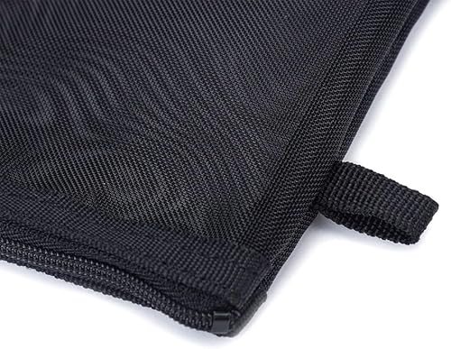 Miniatura 5 de Bolsa de malla de nylon con cremallera tamaño carta documento bolsa de almacenamiento de viaje -3 tamaños YONBEN, Negro -, Cremallera