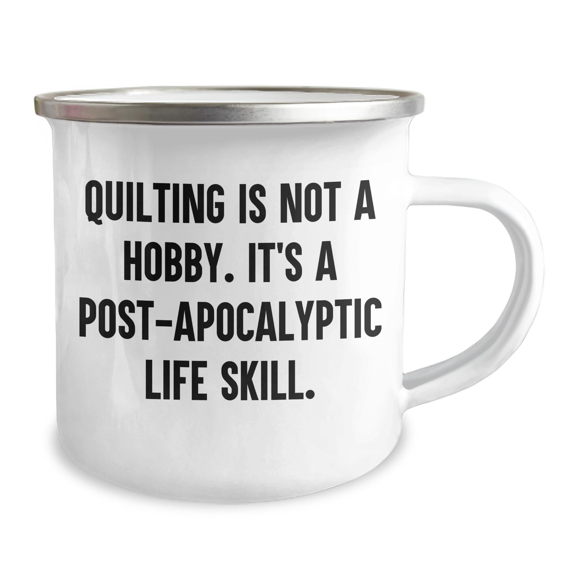 Quilting Survival Kit Funny Quote Camping Mug Gifts from Friends for Quilting Birthday