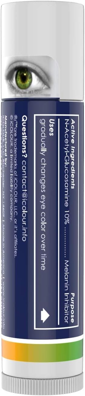 iCOLOUR Color Changing Eye Balm - Change Your Eye Color Naturally - 1 Month Supply - 4.3 g (Green)