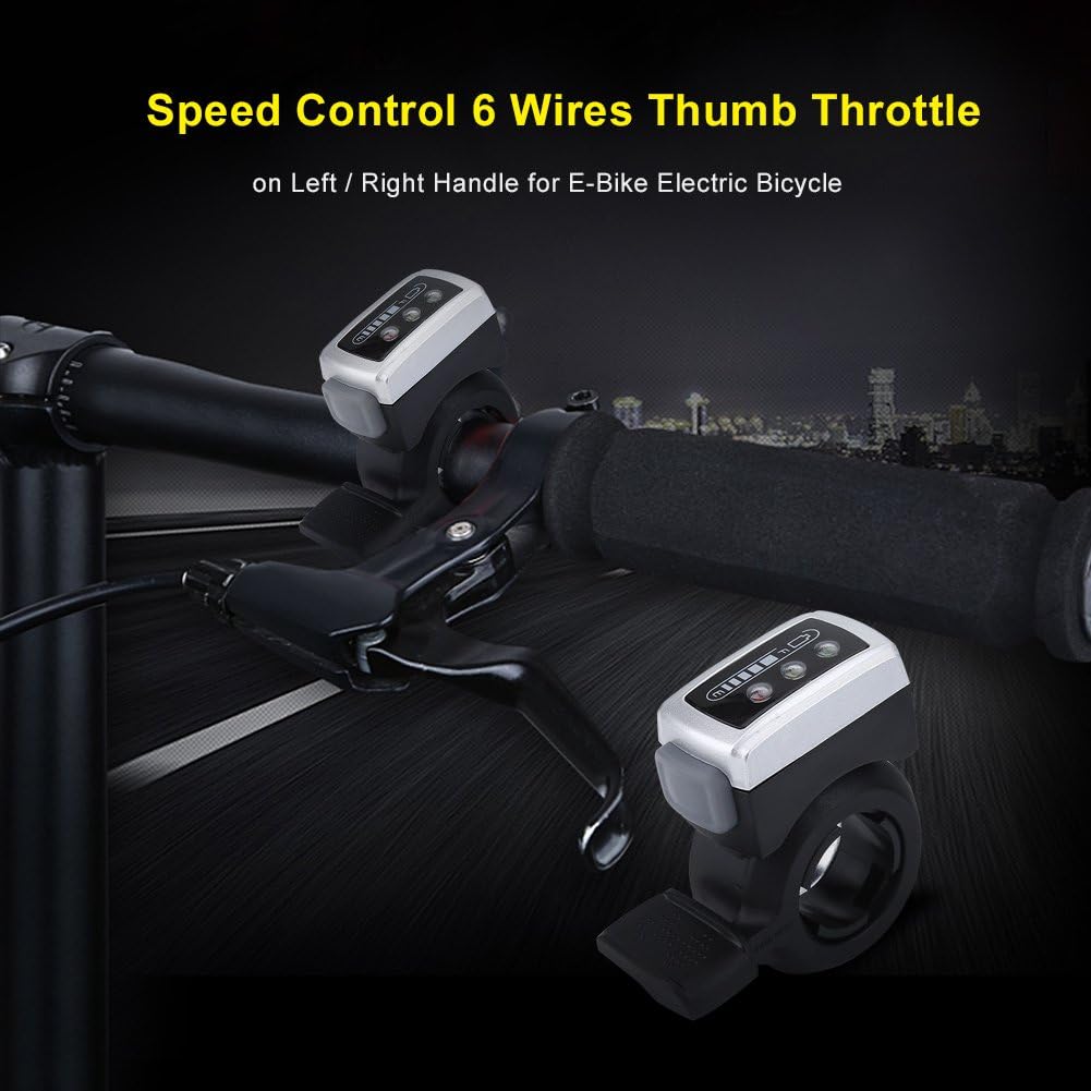 36V Thumb Throttle Left/Right Finger Speed Controller for E, Electric ycle, Mountain, Fit for 22.5mm M365 Accelerator Thumb Throttle 36v