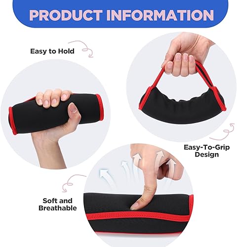 Miniatura 4 de Juego de 4 pares de pesas de mano suaves para mujeres y hombres, 0.5 libras, 1 libra, 1.5 libras, 2 libras, pesas suaves para caminar, peso pequeño,