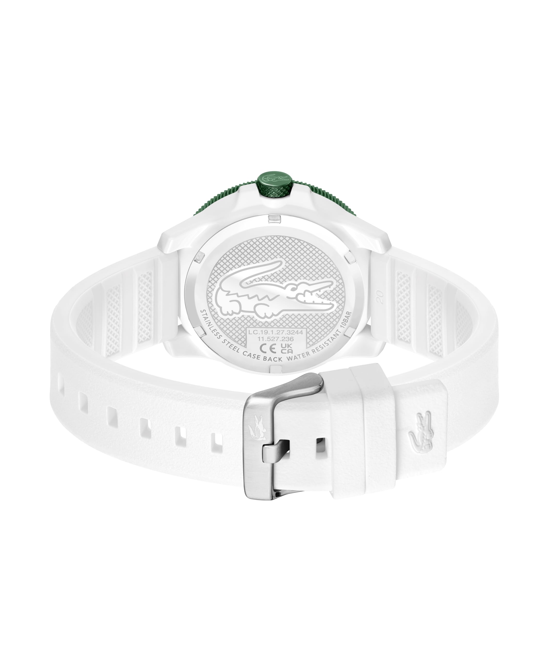 Lacoste Reloj con Movimiento de Cuarzo de Tres Manecillas para Hombre Colección LACOSTE.12.12 Scuba con Correa de Silicona – Disponible en Negro, Azul, Verde, Blanco y Naranja