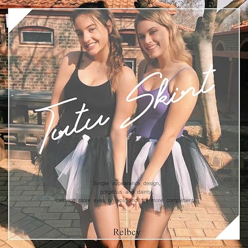 Miniatura 7 de RELBCY Faldas de baile para mujer, falda tutú de tul en capas, falda de ballet para baile de princesa, vestido de fiesta tutús para mujeres y niñas