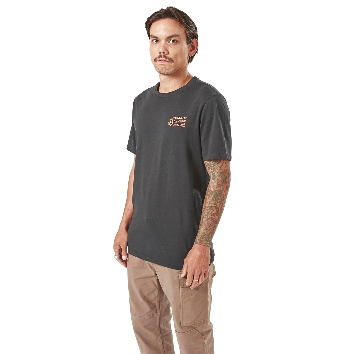 Volcom Men's Workwear Short Sleeve Shirt Black
