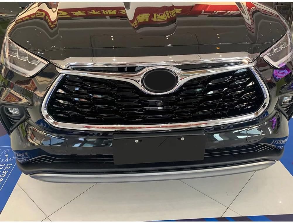 Beautost Fit for Toyota Highlander 2020 2021 2022 2023 2024 2025 2026 Chrome Front Hood Grill Cover Bonnet Trim