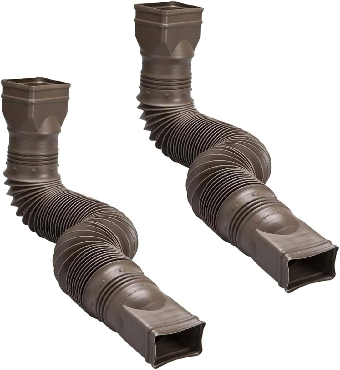 Amerimax 2-Pack Brown Flexible Downspout Extension Gutter Connector Rainwater Drainage (Single Pack)
