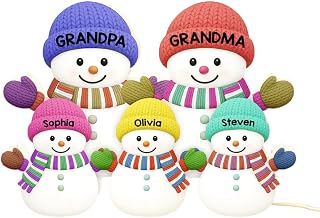 3D Effect Heartwarming Christmas Grandma Grandpa And Grandkids Snowman Together - Personalized Light Box - Christmas Decoration For Grandparents from Grandkid on Chr!stmas