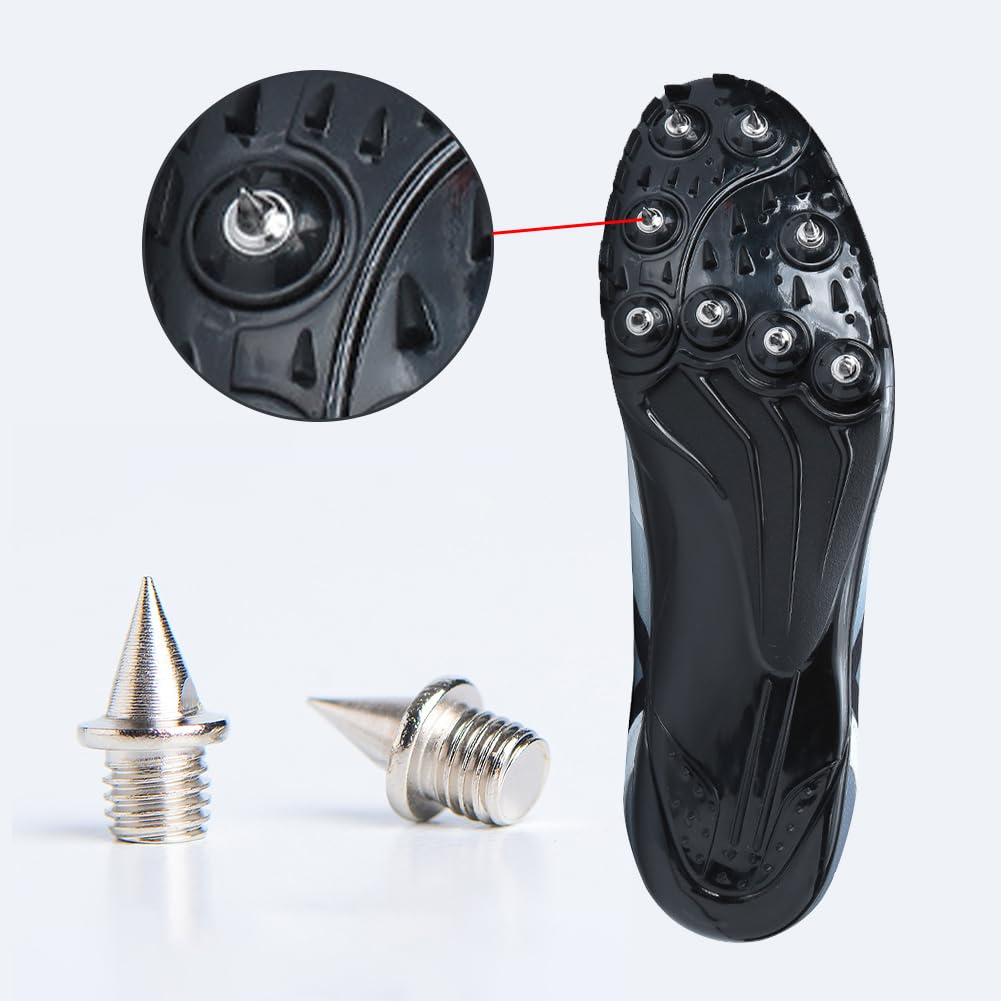 Chiodi per Scarpe Atletica, Punte di Ricambio per L'Atletica, Chiodi per Scarpe Chiodate in Acciaio, Tacchetti di Ricambio Shoe Spikes, Chiodi per Atletica Leggera con Chiave a Punta, 30 Pezzi