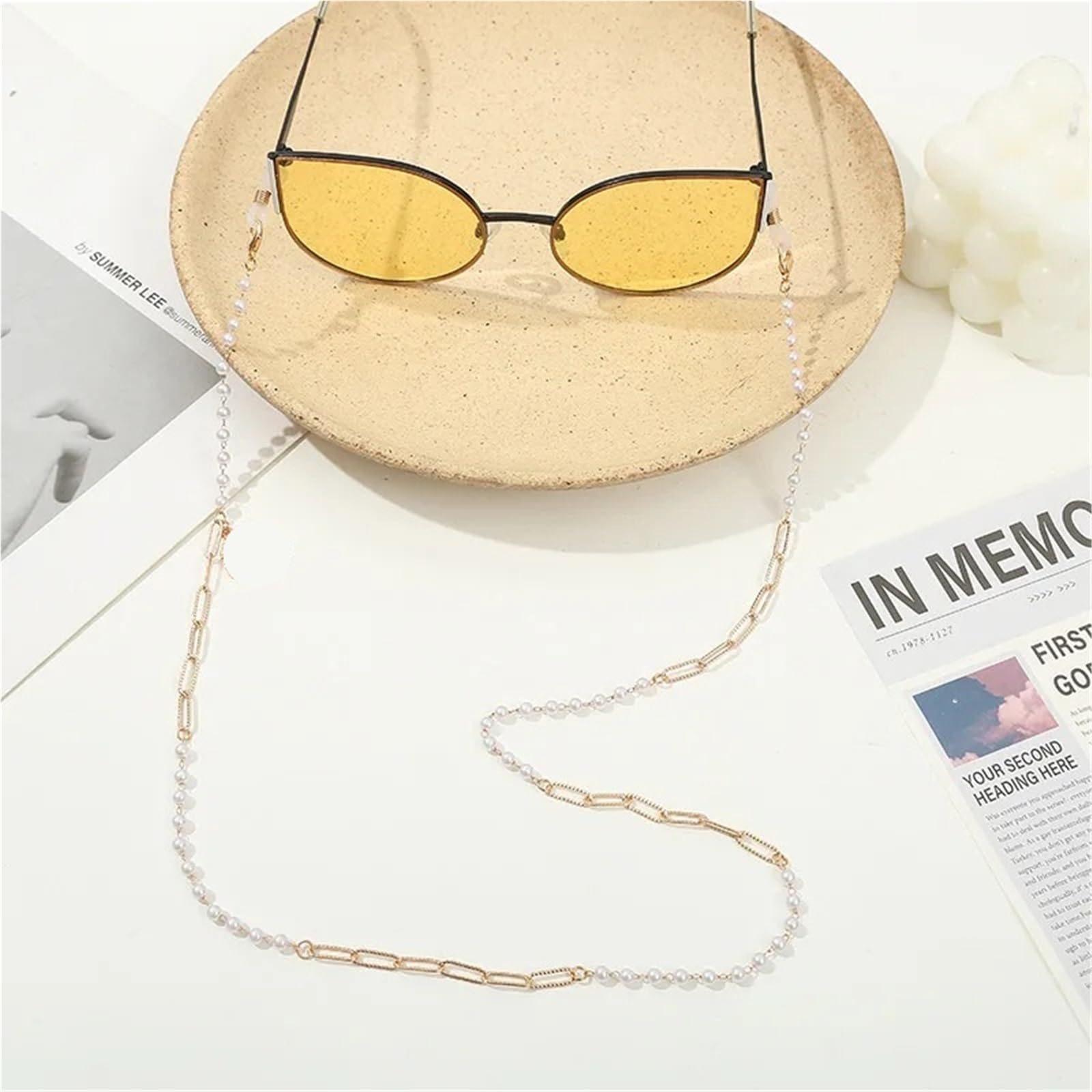 2 Piezas Cuello Femenino Minimalista Simple De Moda Para gafas