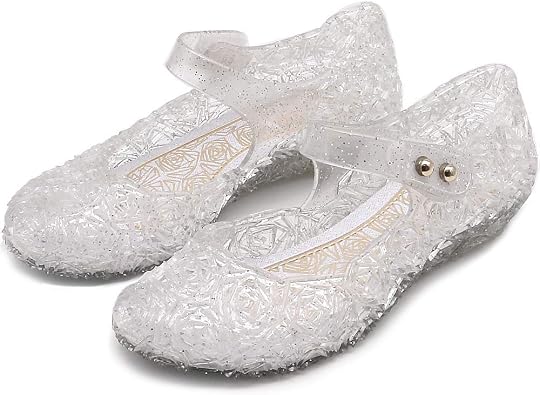 techcity Princess Girls Sandals Dress Up Dance Party Cosplay Jelly Shoes for Kids Toddler Mary Janes