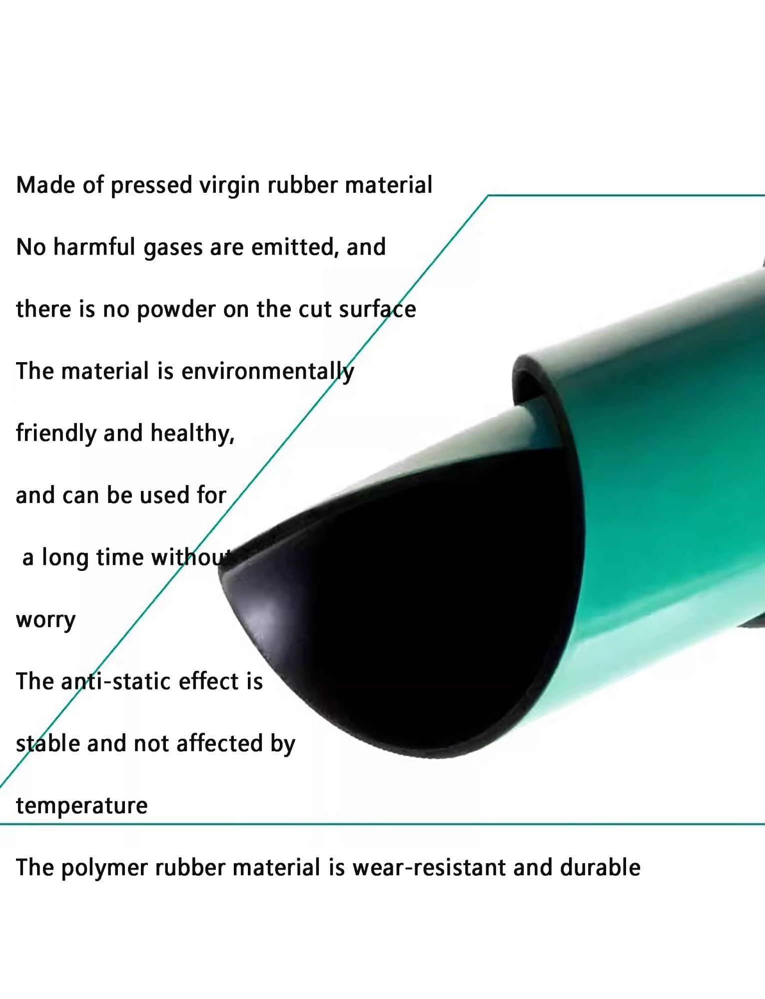 Isolierte Gummimatte, 4 mm dick, rutschfeste elektrische Isoliermatte für Elektriker in Stromverteilerräumen