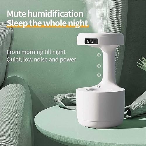 Miniatura 3 de Humidificador de gotas antigravedad, humidificadores de aire para escritorio de dormitorio, oficina, capacidad de agua de 27.1 fl oz, mini