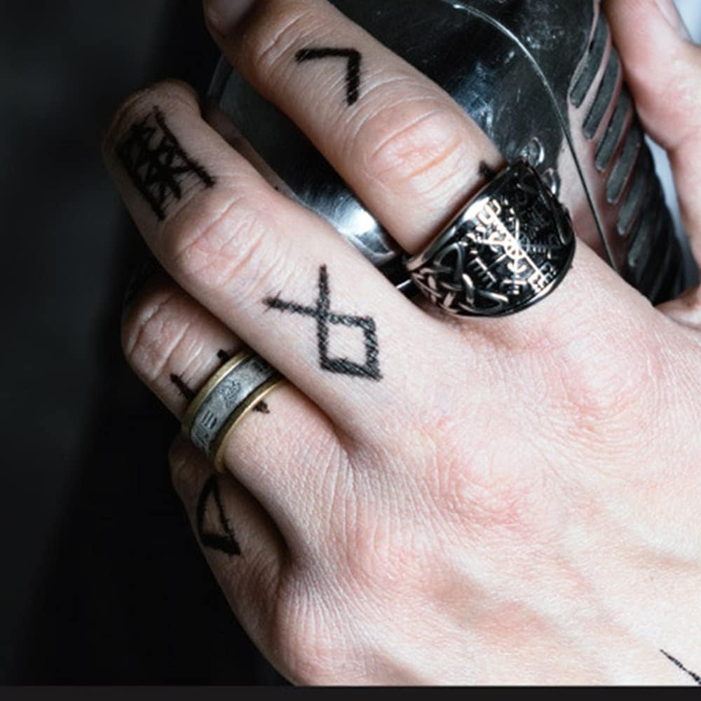 TURTLEDOVE Vegvisir Ring with Celtic Knot - Viking Ring with Runic Compass - Celtic Pagan Jewelry of Talisman - Image 5