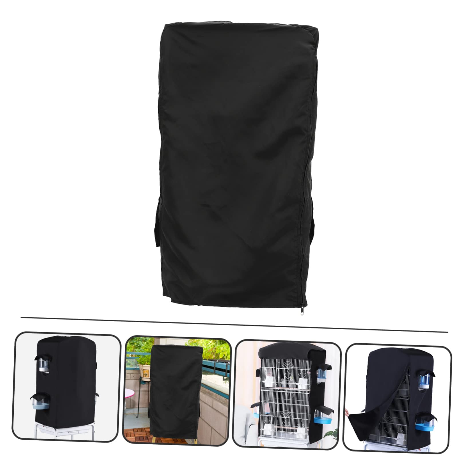 BESPORTBLE 4 Pz Abbigliamento Da Gabbia Per Uccelli Gabbia Per Uccelli Media Accessori Per Gabbie Per Uccelli Copertura Della Gabbia Del Parrocchetto Protettori Parà Poliestere Black
