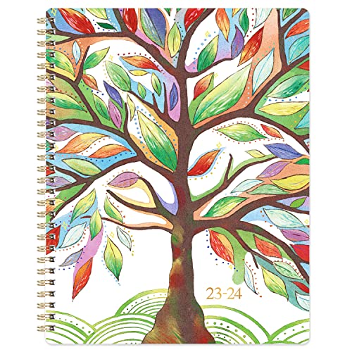 Planner 2023-2024 - Jul.2023 - Jun.2024, 2023-2024 Planner, Academic Planner 2023-2024, 8" X 10", Weekly Monthly Planner 2023-2024 With Marked Tabs, Thick Paper + Contacts + Twin-Wire Binding - Lucky Tree #TOP4