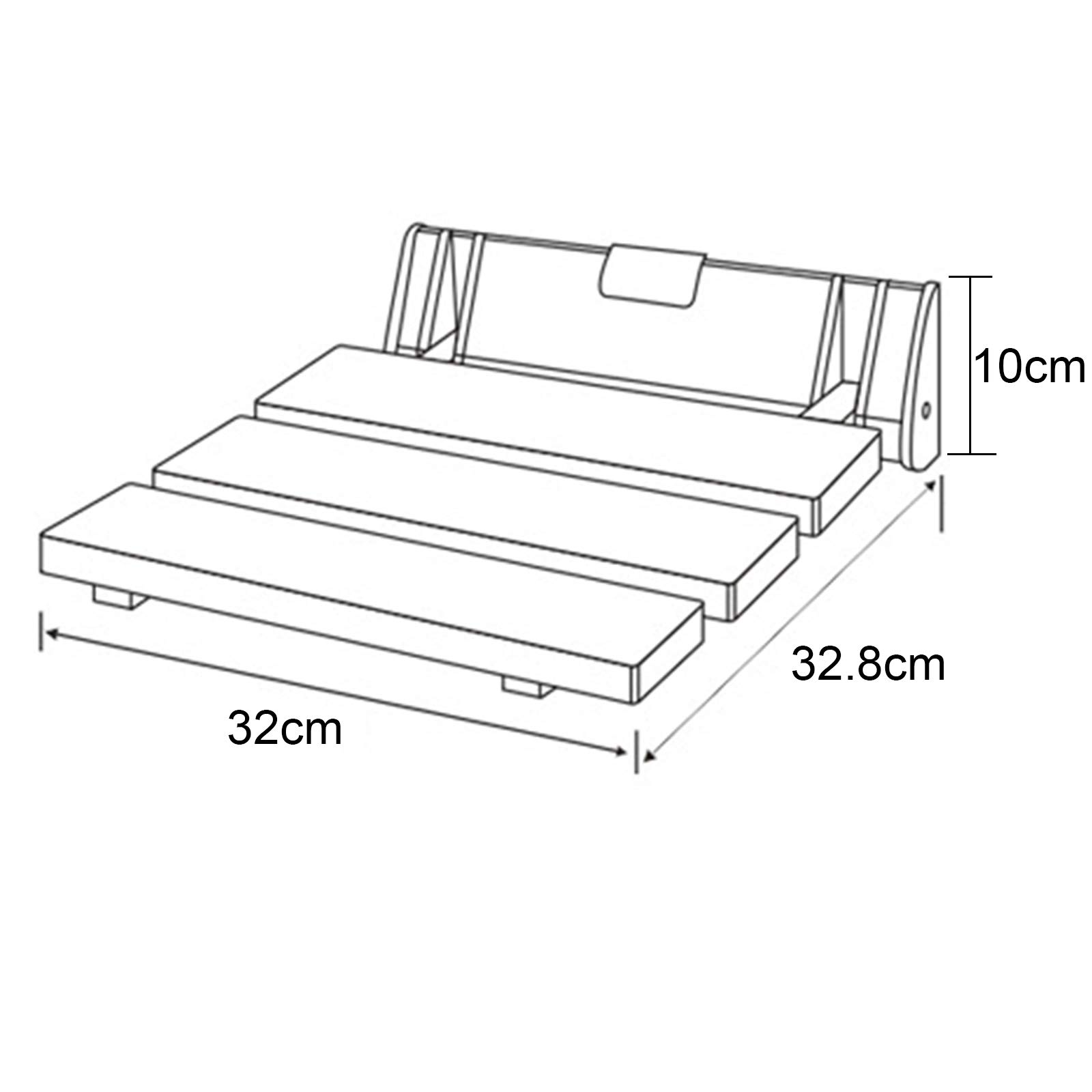 Asiento de Ducha Abatible Silla para Ducha Plegable Montado en la Pared para Personas Mujeres Embarazadas, Mayores o Lesionadas