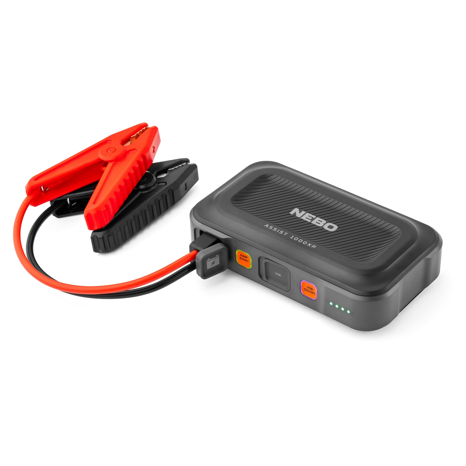 NEBO ASSIST 1000XP Arrancador 3 en 1 – Amplificador de batería portátil de coche de 1000 amperios, banco de energía USB y reflector de emergencia, recargable por USB‑C, IP65