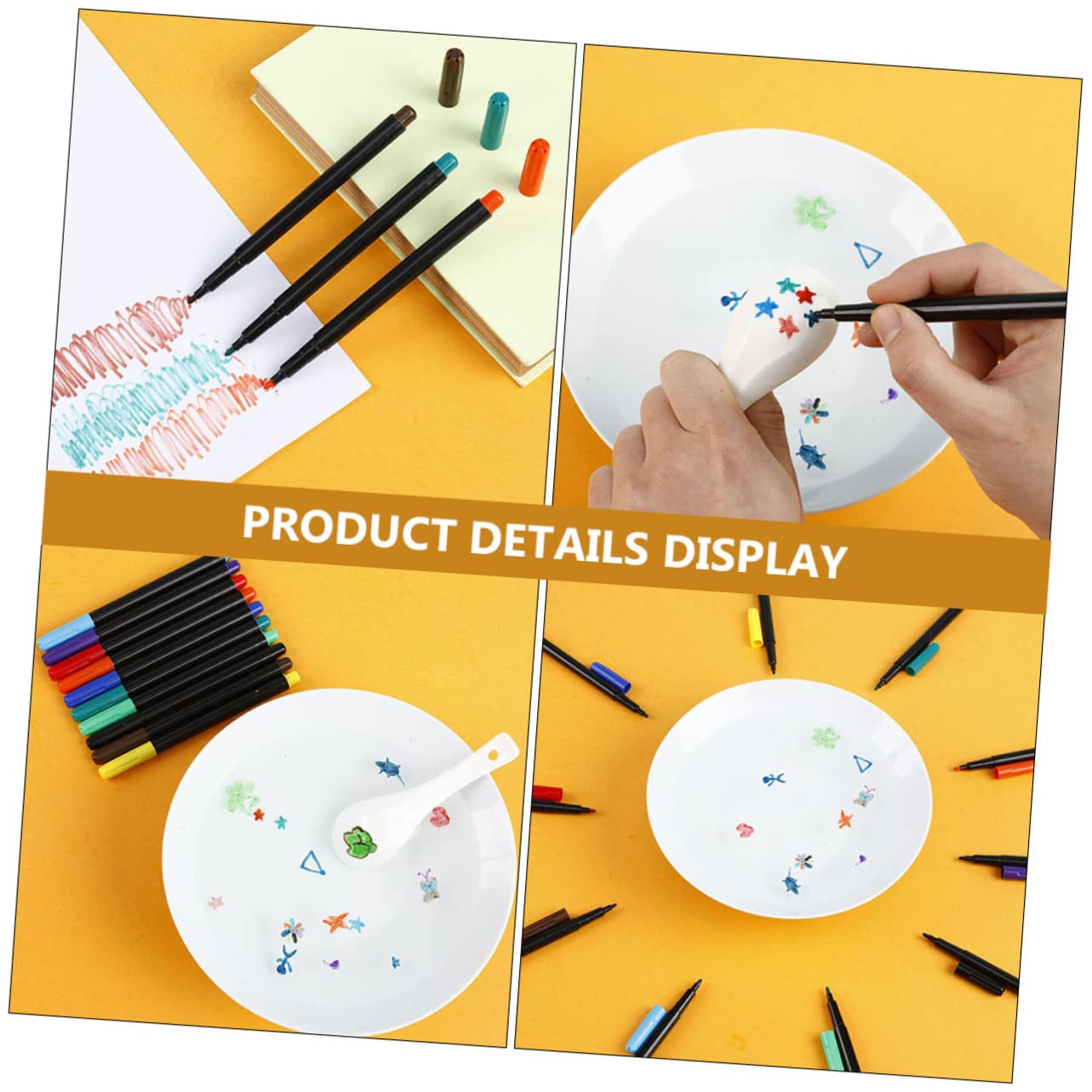 Lurrose 40pièces Stylos De Peinture Flottants Pour Garçon Fille Marqueurs Aquarelle à Eau Créatifs Pour École Et Activités Manuelles
