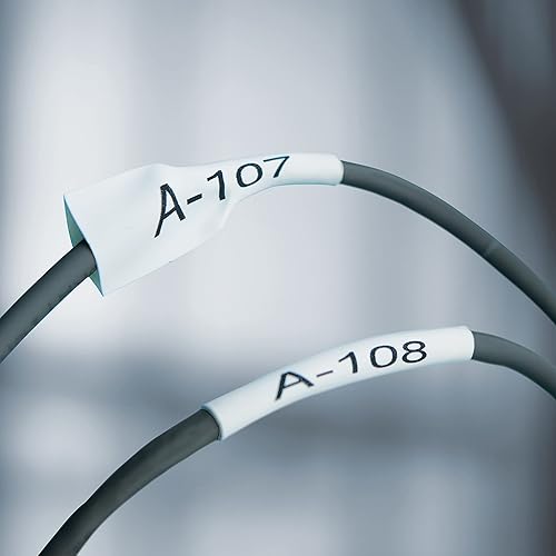 Vista 16 de DYMO Tubos termorretráctiles industriales para DYMO Industrial RhinoPro Label Makers, negro sobre amarillo, 1/4 pulgadas (18052)