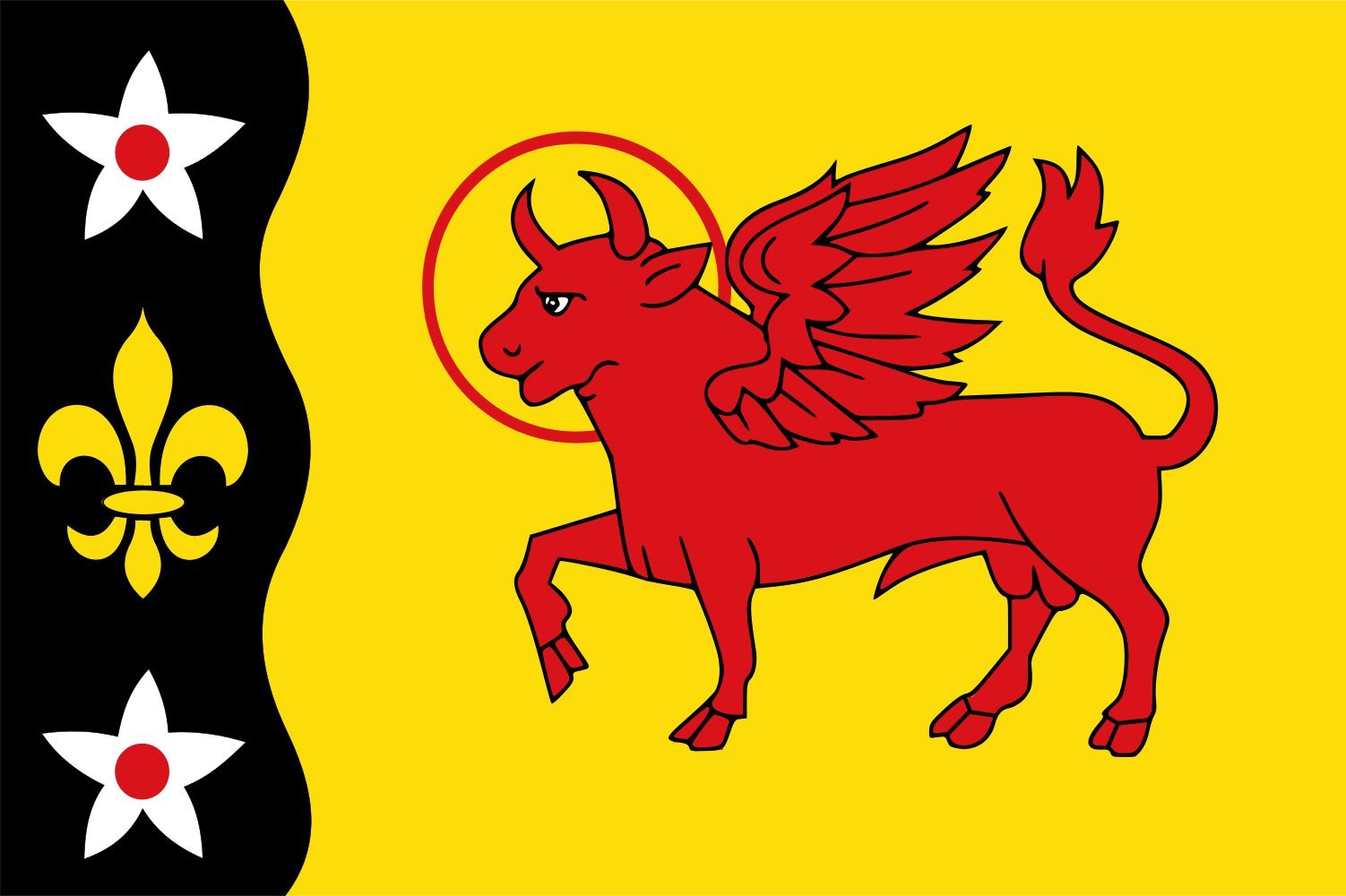 Drapeau Boerakker Lucaswolde grand format pavillon Pays-Bas pour mât et décoration extérieure