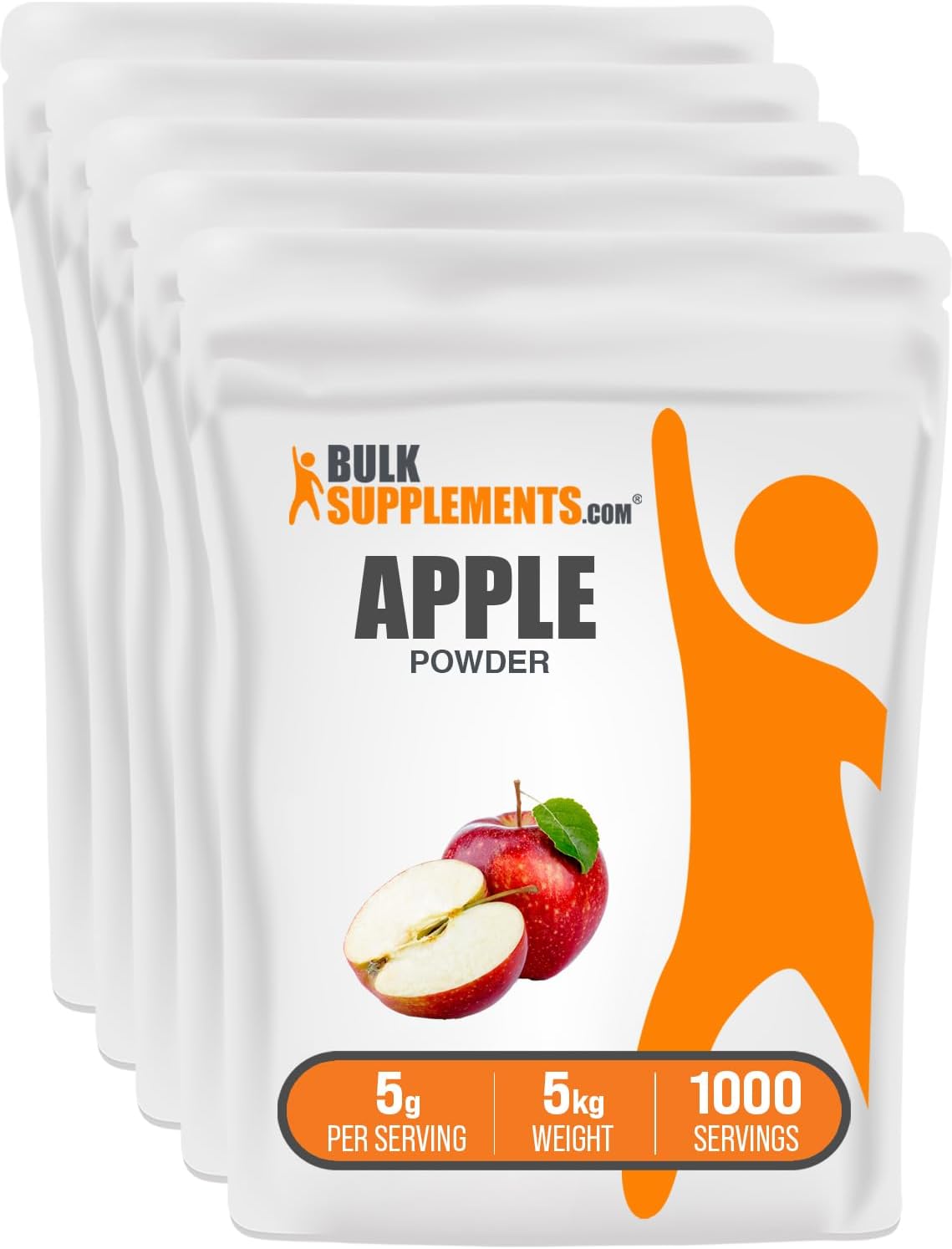 BulkSupplements.com Apple Powder - Apple Fruit Powder, Fiber Supplement for Digestive Support - Natural & Gluten Free, 5g per Serving, 500g (1.1 lbs) (Pack of 1)