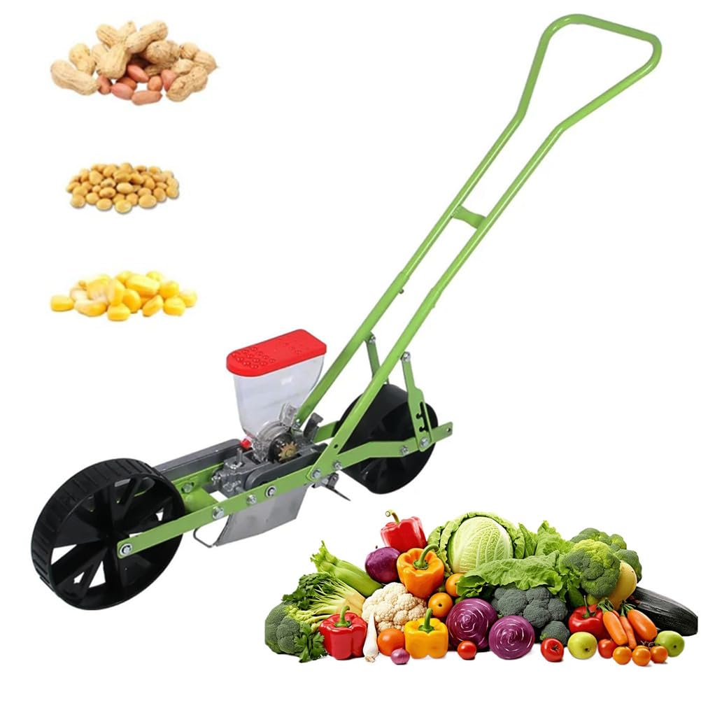 Sembradora de Empuje Manual de jardín de precisión, sembradora de Verduras de Varias Filas de Empuje Manual, Utilizada para Plantar Guisantes, Soja, Trigo, mijo, Sorgo, arroz