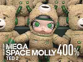 Amazon.co.jp: POPMART MEGA 400％ SPACE MOLLY Ted 2 : おもちゃ