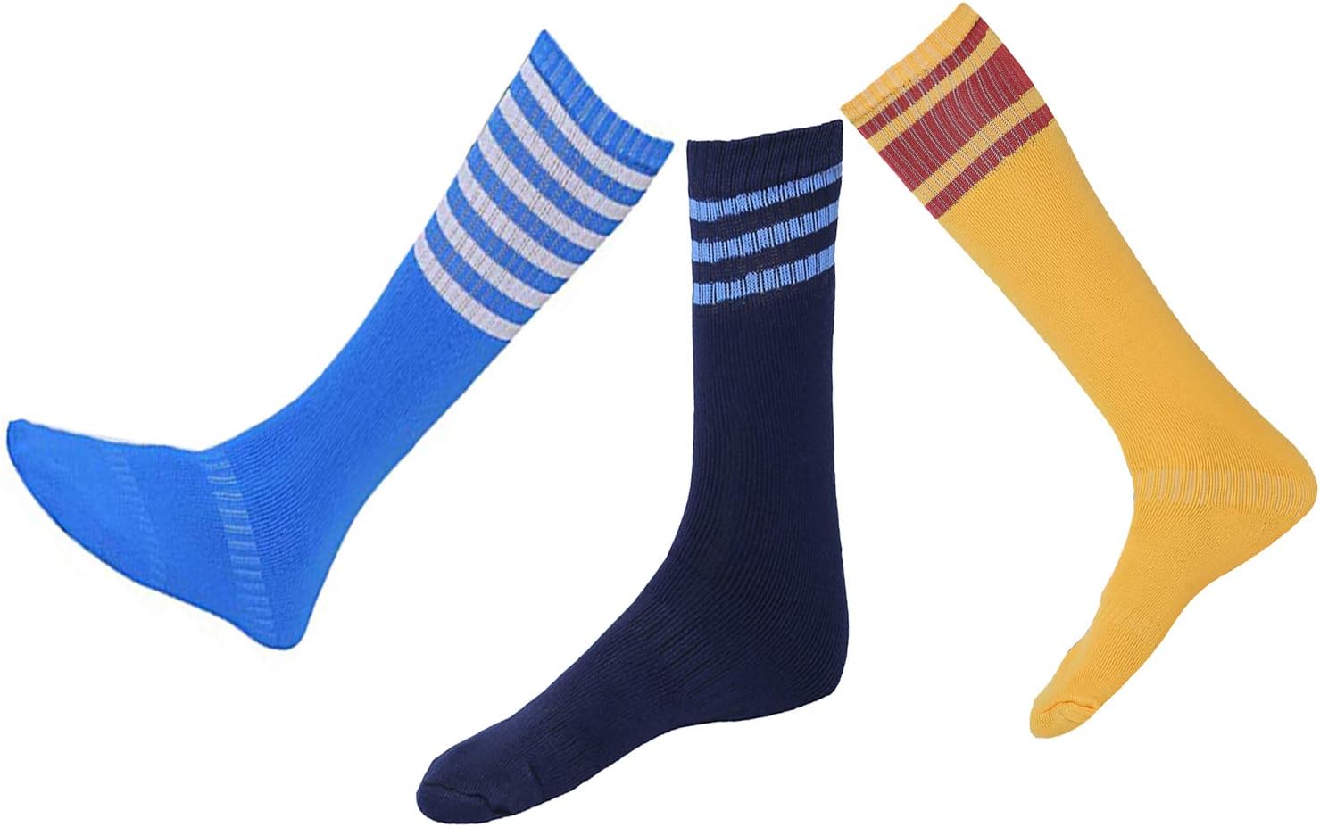 R LONMen and Women Solid Knee Hight Socks for all sport Wear Multicolor (3 Pair Socks)-5