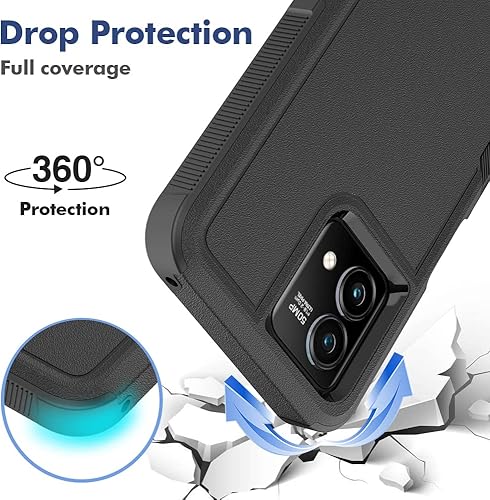 Miniatura 4 de WOGROO Funda para Moto G Stylus 2023, funda protectora para teléfono Motorola G Stylus 2023, a prueba de golpes, resistente y duradera, color negro