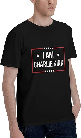 Chemise I Stand With Charlie Kirk : T-shirt Patriotique Pour
