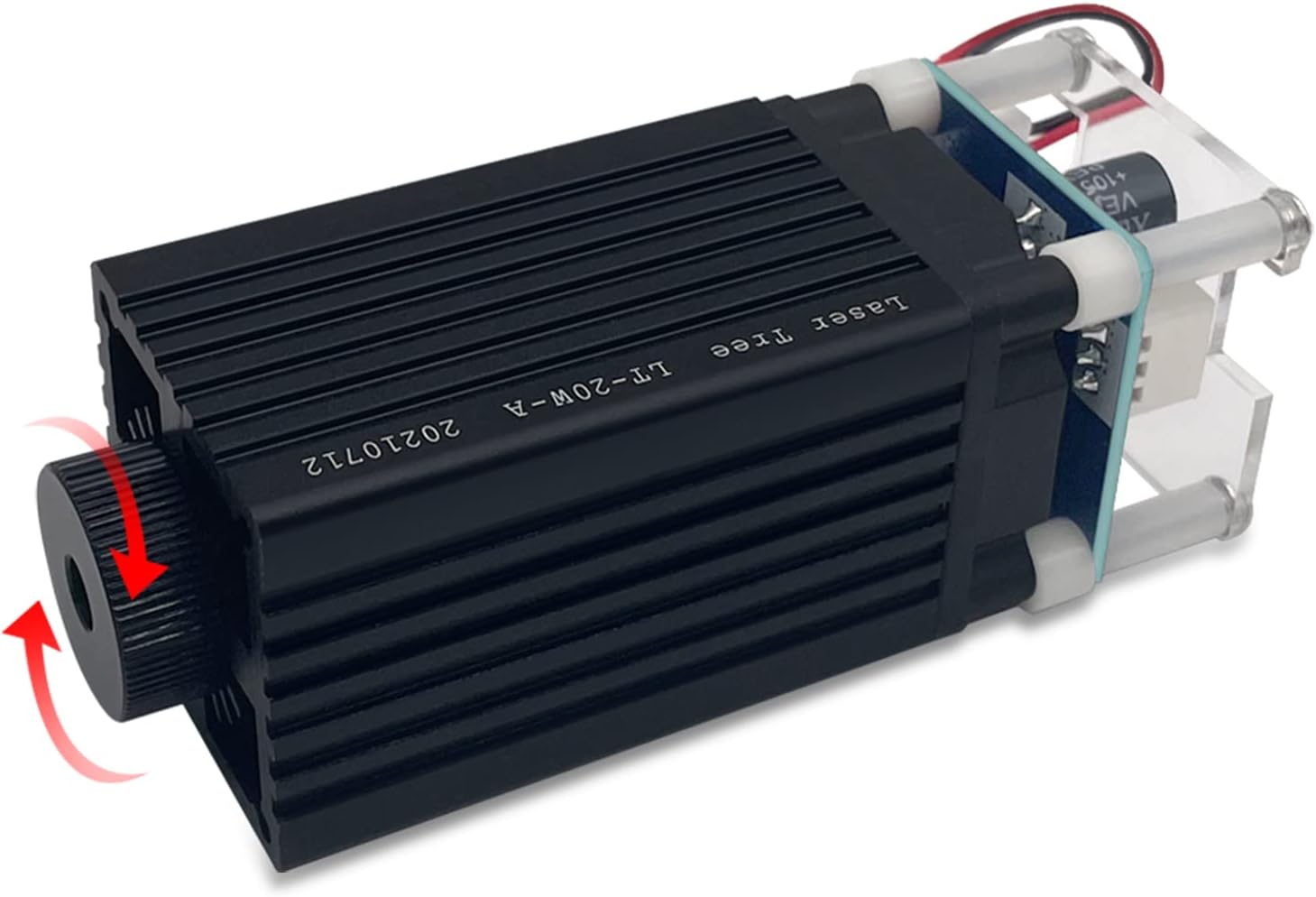 LASER TREE Engraver Module, 4000mW Optical Power Head, Cutting Module, Adjustable Focal, 450nm Head for Cutter Machine DIY Wood Paper Leather, Class 4