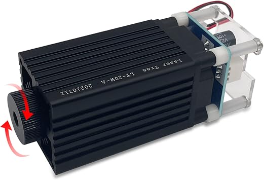 LASER TREE 4000mW Laser Engraver Module, 450nm Adjustable Focal Laser Head for Wood, Paper, Leather Cutting & Engraving, Class 4, DIY Laser Cutter, 4W