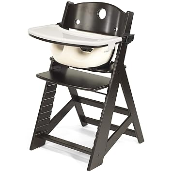Keekaroo Height Right High Chair with Infant Insert & Tray, Espresso/Vanilla